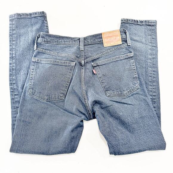 Levi's 501 Short Charcoal Black Denim Jeans Straight Leg Ripped Size 24 x 28 - Picture 3 of 8